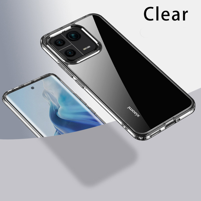 For Xiaomi 13 Pro Case Crystal Clear Hard PC Camera Protection Transparent Matte For Redmi  Note 12 Turbo K60 50 Poco X5 Cover