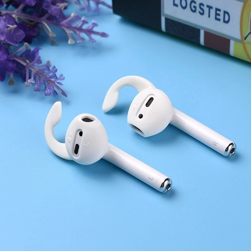 Amazon 1 Pair Soft Ear Buds Headset Silicone Anti-slip Ear Hook Earphone Holders Cover Case For Airpods Protective Earhooks