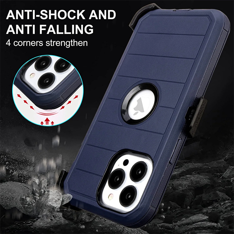 Holster Cell Phone Case For IPhone 15 14 11 Pro Max XR Heavy Duty Belt Clip Rotation Rugged Shockproof Back Cover