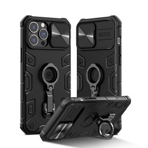 For iPhone 14Pro Max Cover Nillkin CamShield Armor Pro Slide Camera Protect Magnetic 14Series Finger Ring Back Mobile Phone Case