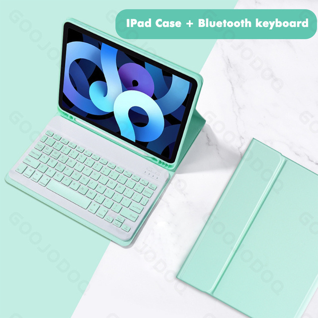 For iPad Mini 6 Custom Language Keyboard Leather Case for iPad 10.2 10. 9 Pro 11 2021 Case Air 4 3 2 Magnetic With Pencil Holder