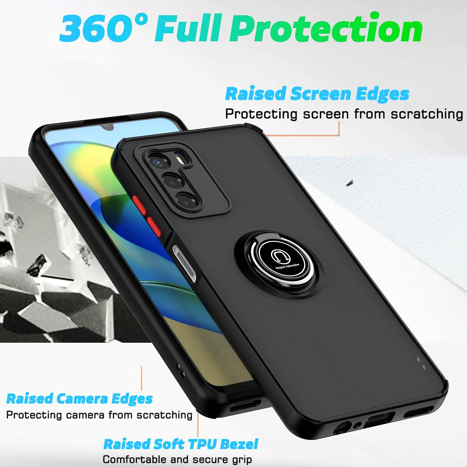 Lichicase Frosted Straight Edge PC TPU 2 in 1 Back Cover For Oppo Reno 11 Anti-drop Hidden Kickstand Phone Case