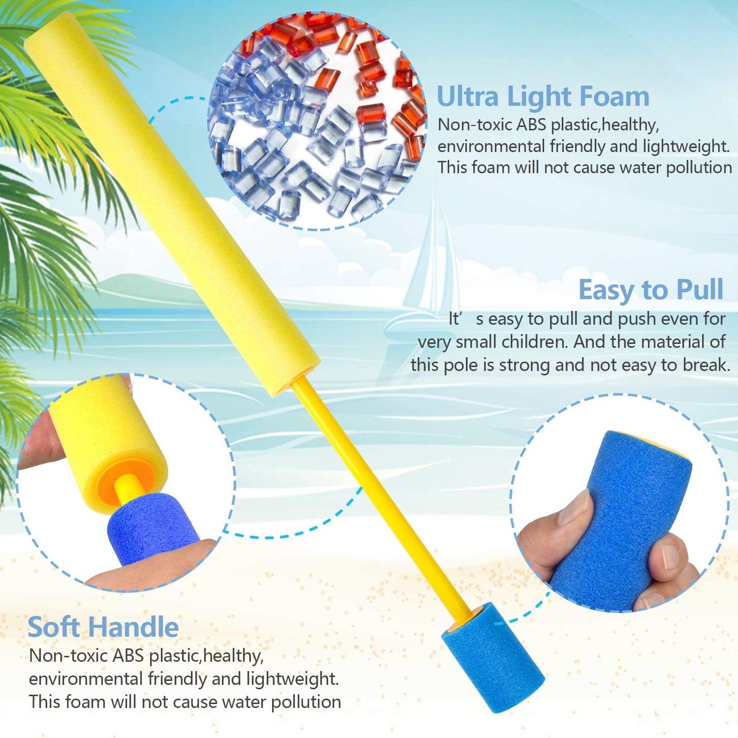 Pool Water Squirter Foam Squirt Guns Water Blaster  for Summer Swimming Pool Beach