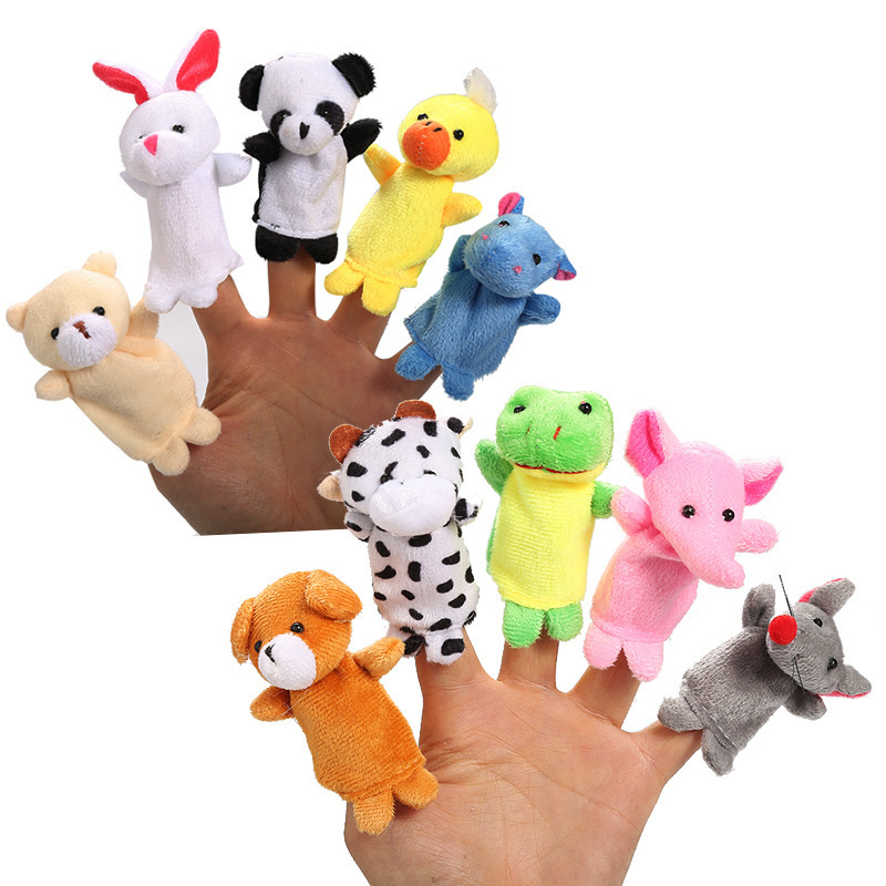 Custom Soft Plush Educational Finger Hand Puppet For Kids Gift High Quality Popular Stuffed Plush Finger Puppet Toy