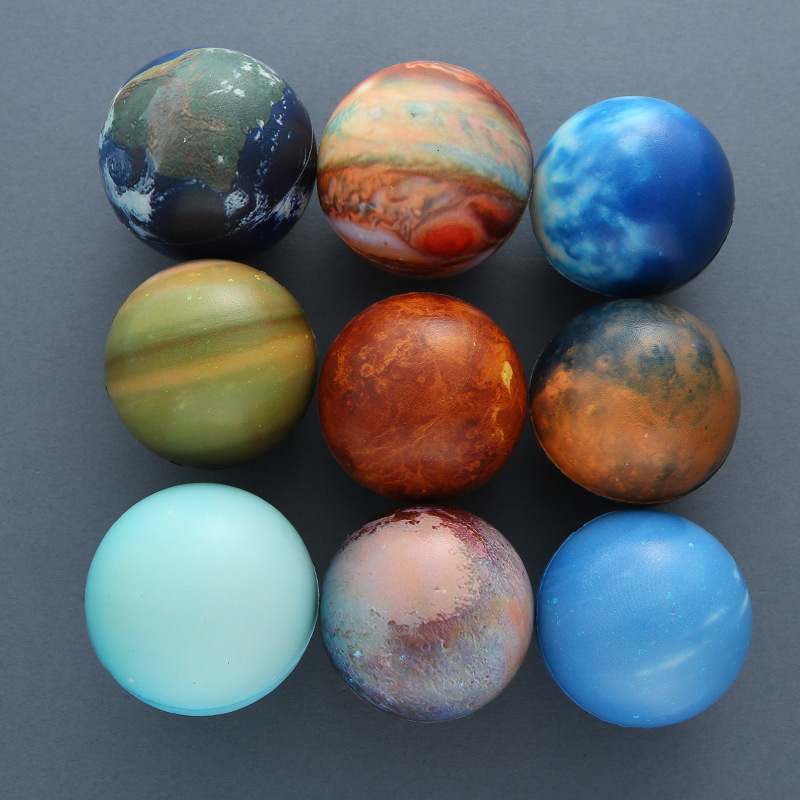 Eco-friendly PU Educational Anti Stress Solar Planets Balls Solar System Stress Ball for Kids