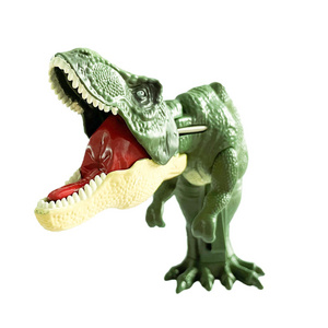 Decompression Toy Simulation T-Rex Soar Sound Light Trigger Twisting Swing Press Dinosaur Toy for Kids