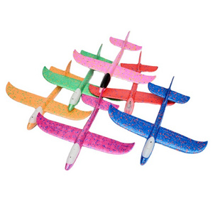 Light Up Foam Glider Airplane 44CM&48CM LED Throwing Plane Flying Sports Games Foam Throwing Plane Airplane Toys Funny Toys