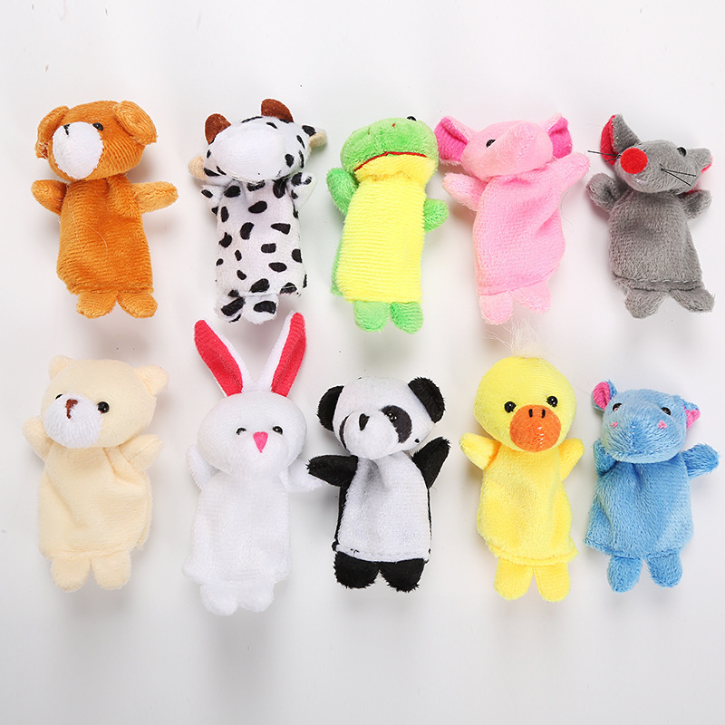 Custom Soft Plush Educational Finger Hand Puppet For Kids Gift High Quality Popular Stuffed Plush Finger Puppet Toy