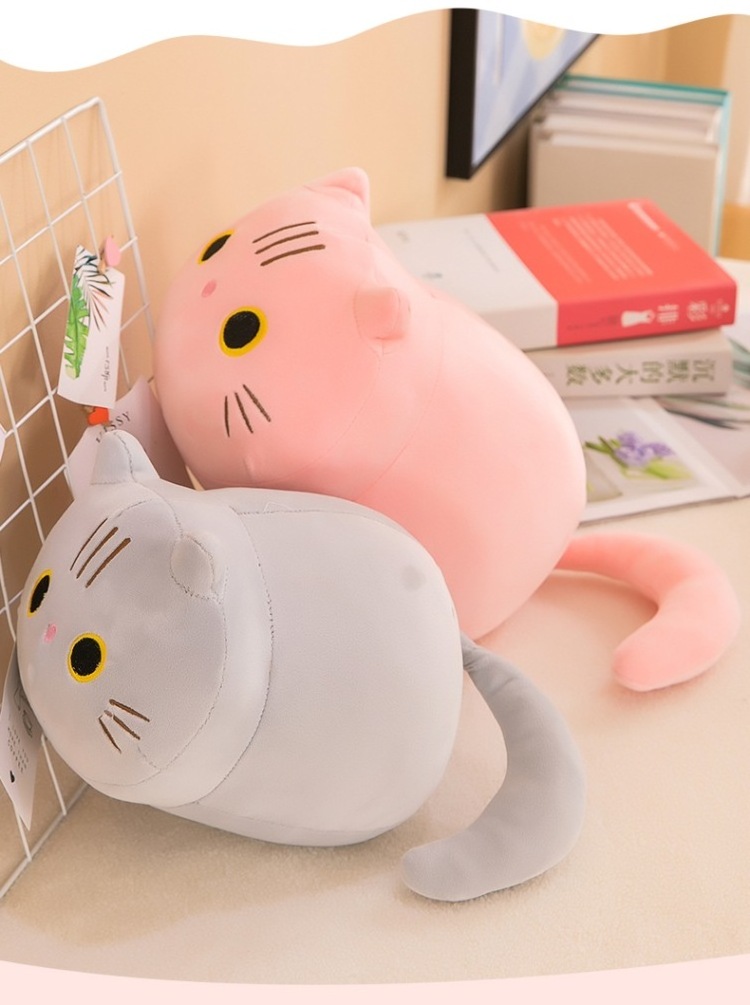 25/35cm Creative Decoration Cuddly Plush Pillows Stuffed Animals Cat Plush Toys for Kids Girls Boys