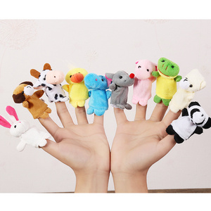 Custom Soft Plush Educational Finger Hand Puppet For Kids Gift High Quality Popular Stuffed Plush Finger Puppet Toy