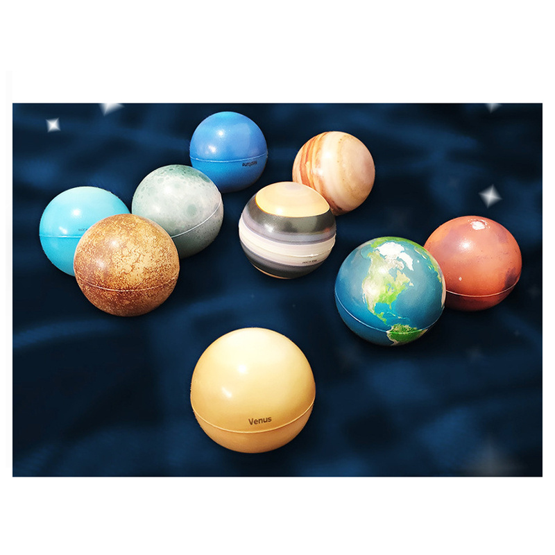 Eco-friendly PU Educational Anti Stress Solar Planets Balls Solar System Stress Ball for Kids