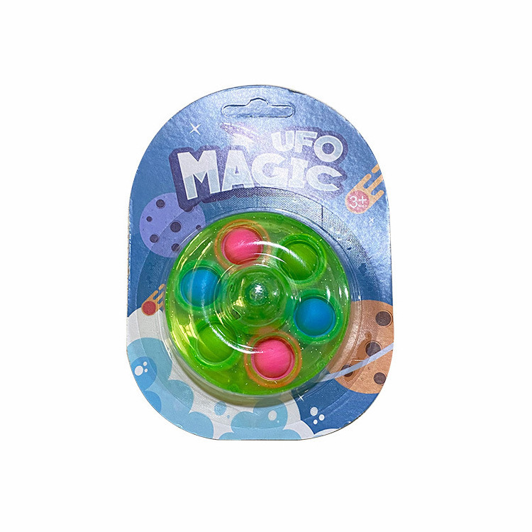 Mew Trending Funny Push pop Bubble Itting Changing face UFO Magic UFO Fidget Toys Spinner with Packaging