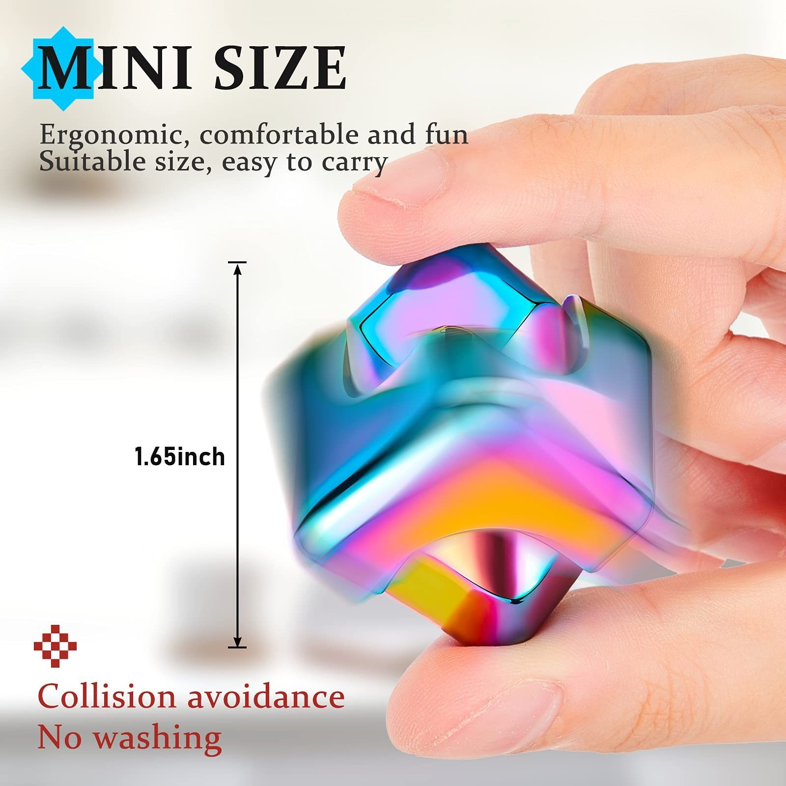 High Speed Square Antistress Decompression Fidget Rotating Finger Cube Metal Alloy Hand Spinner Spin Cube BestSuppliers