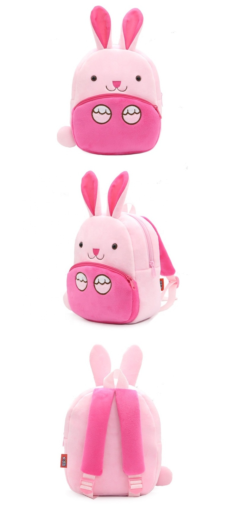 kindergarten children zoo series cartoon rabbit cat animal plush kids school backpack bag