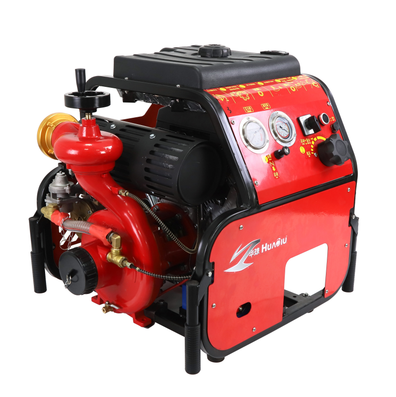 Quality electric starter gasoline engine large flow portable fire fighting water pump for truck