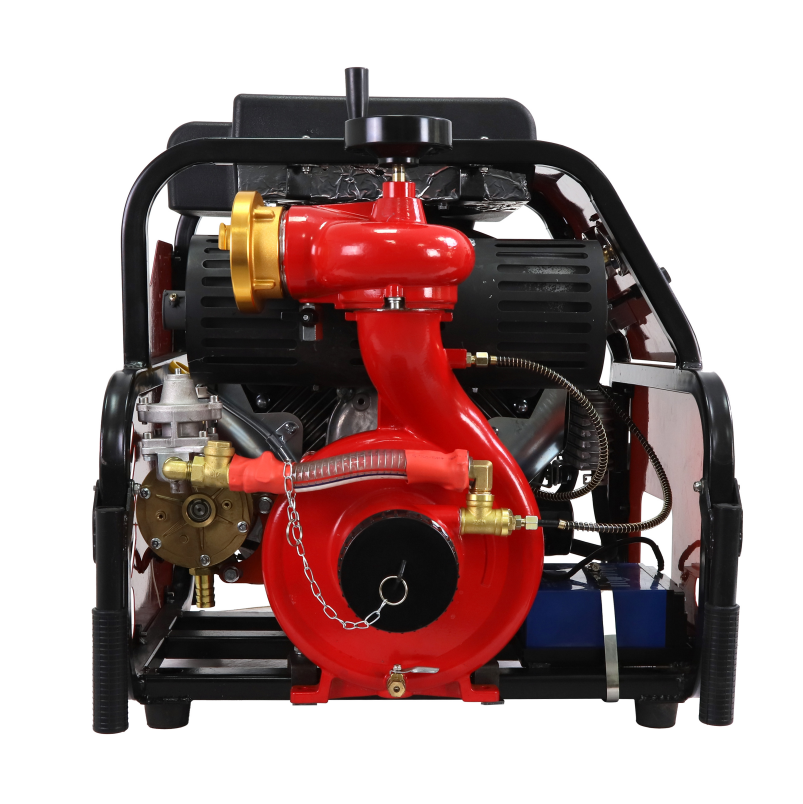 Quality electric starter gasoline engine large flow portable fire fighting water pump for truck