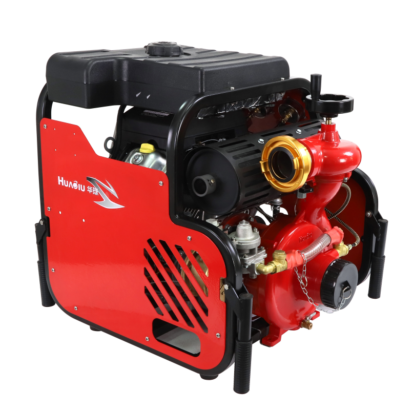 Quality electric starter gasoline engine large flow portable fire fighting water pump for truck