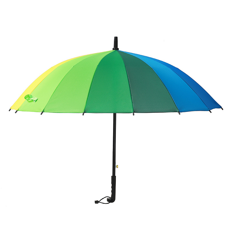 16 Colors Promotional Strigaht Rainbow Umbrella Suppliers