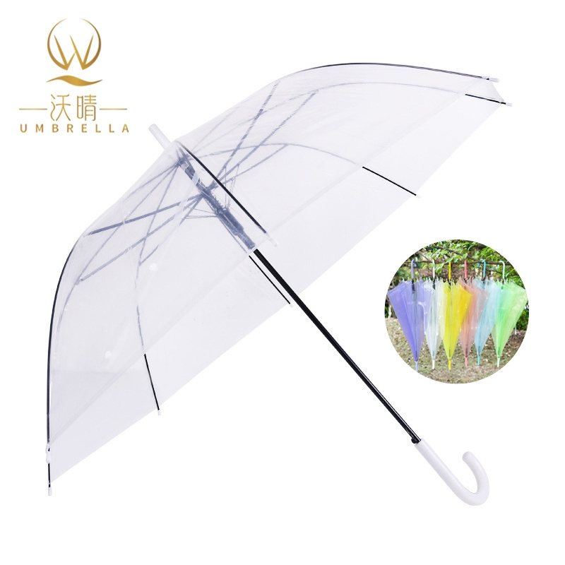 POE 8-Bones long umbrella Household custom transparent umbrellas