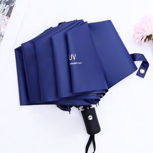 Auto open close transparent folding umbrella automatic 3 folding umbrella