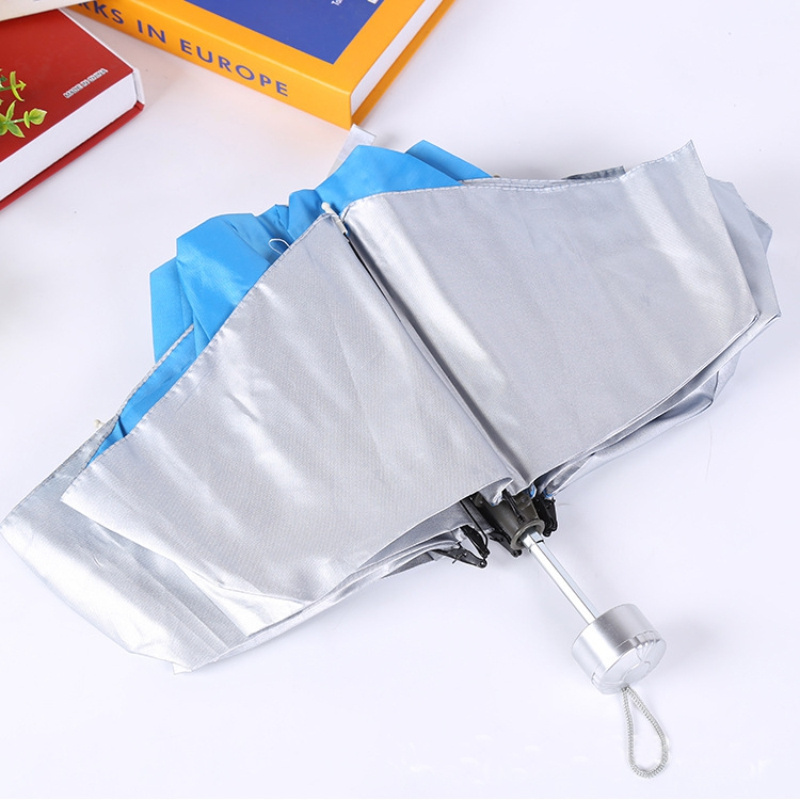 Silver umbrella Sunscreen Anti UV Three-fold Rain & sun Umbrella OEM