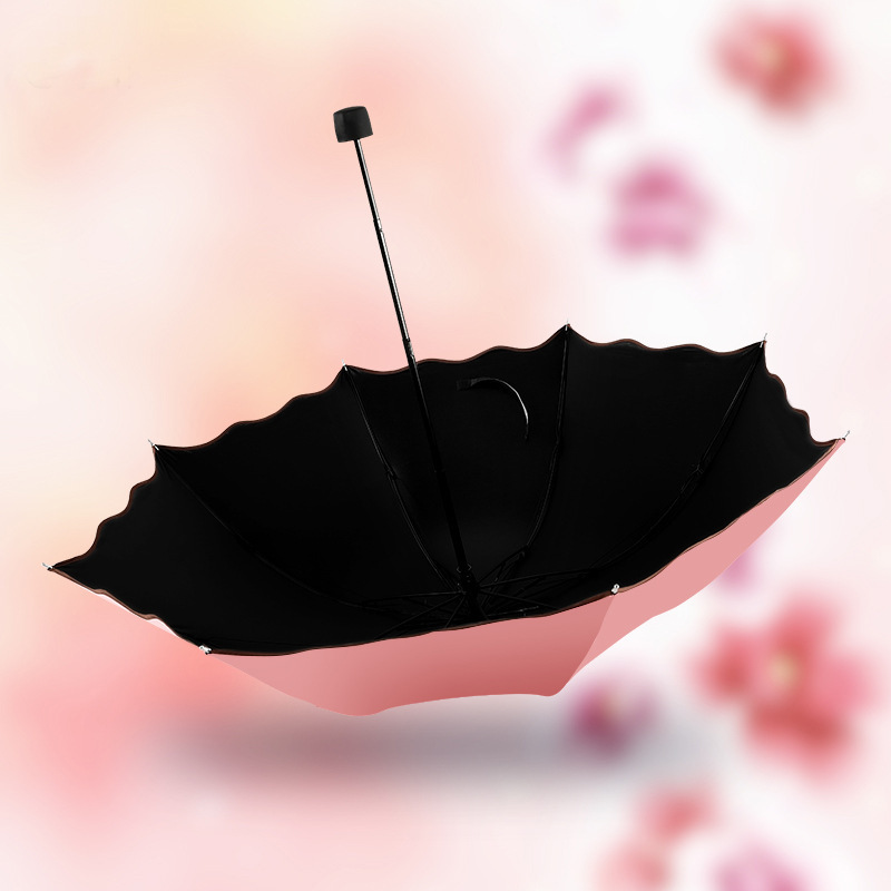 Bloom in water 3 folding manual changing flowers umbrella