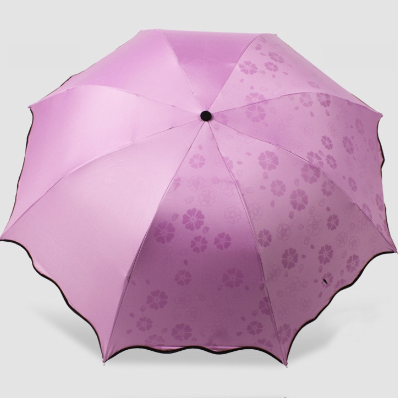 3 Folding Flower Umbrella Design Water Bloom Fancy Sun/Rain Proof Magic Umbrella Color Changing umbrella