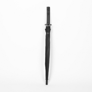 Stylish Black Japanese Samurai Sword Katana Umbrella Sunny & Rainy Long-handle Umbrellas Semi-automatic