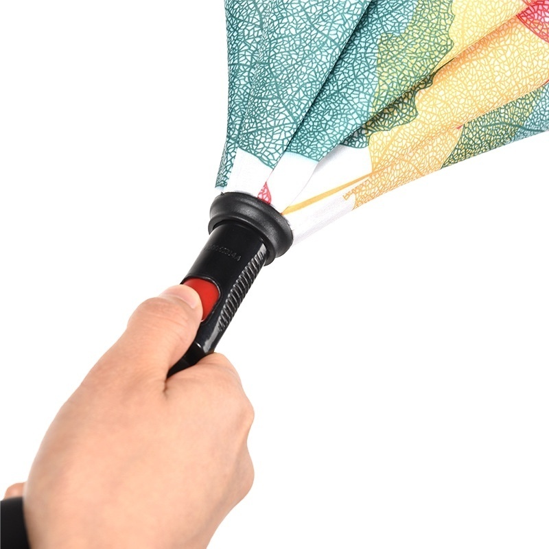 Hands Free C Handle Double Layer Upside Down Car Reversible Inversion Reverse Inverted Umbrella