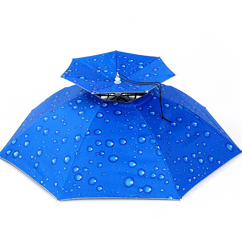 Rain proof UV protection head umbrella and fishing umbrella wear umbrella