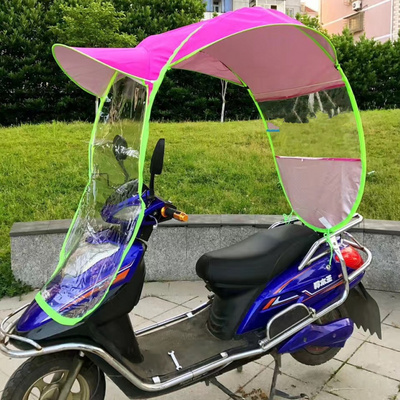 Full Covered Electric Bike Umbrella Outdoor Windproof Sunshade Cover Motorcycle Umbrella Electric Scooter Umbrella For Rain