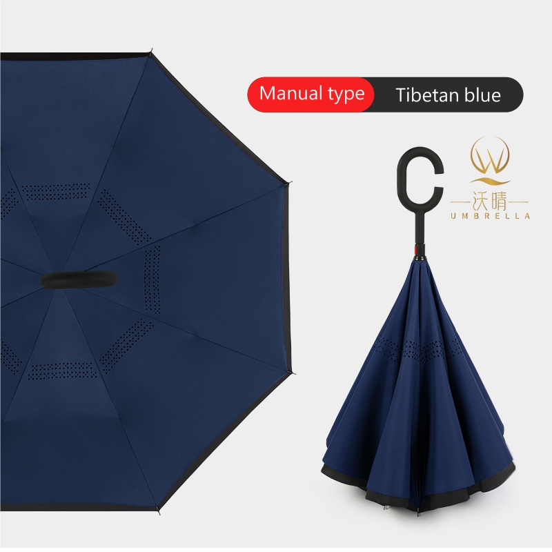 New Fashion Umbrella With C-shaped Handle Anti-uv Waterproof Windproof Straight Beach Outdoor reverse umbrella