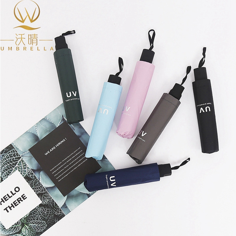 Best-selling Color  3-fold Umbrella With Logo Printing Promotional Women S Men S Uv Waterproof Umbrella