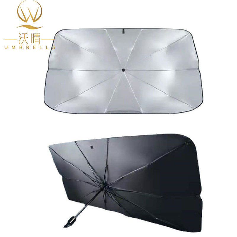 Car Umbrella Tents Portable Nylon Sunshade Cover Uv Resistant Foldable Windshield Car Umbrella