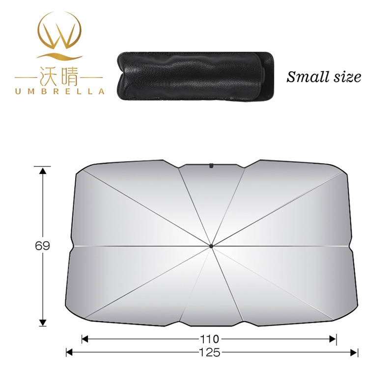 Car Umbrella Tents Portable Nylon Sunshade Cover Uv Resistant Foldable Windshield Car Umbrella