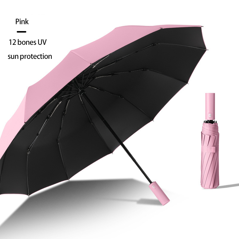 12k 3 Folding Umbrella Prints Gift Umbrellas Smart Open Close Compact Luxury for Women Customized Pattern umbrella automatic