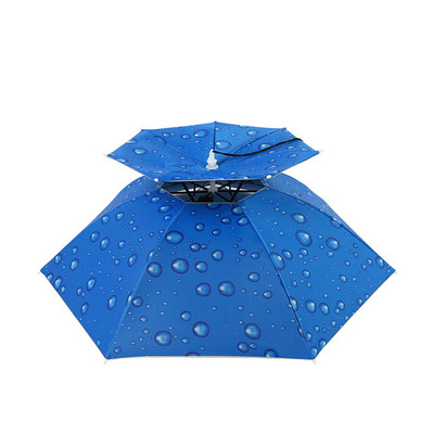 Head umbrella Rain proof sliver sunscreen protection fishing umbrella for rain parasols umbrellas outdoor