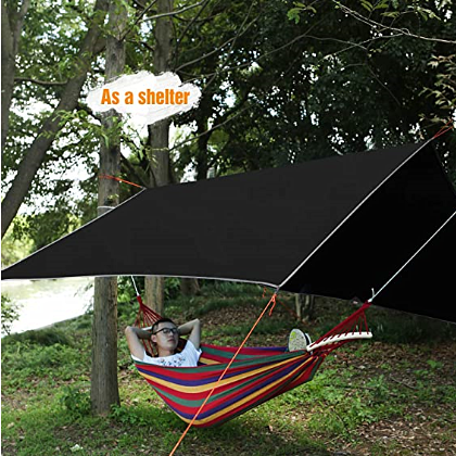 WOQI Double Hammock with Steel Stand Adjustable Hammock Bed Camping Hammock Stand