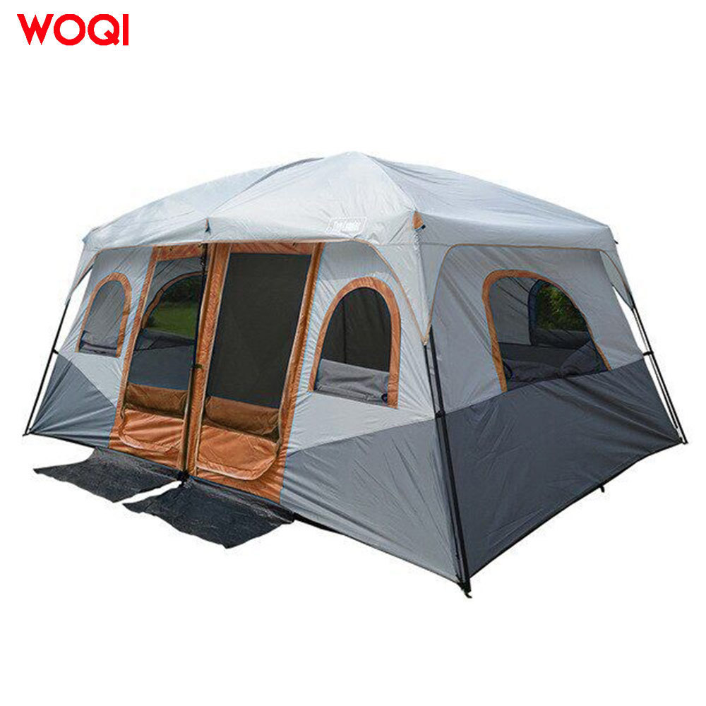 WOQI Large 8-12 Person Two Bedroom One Living Room Outdoor Waterproof Family Camping Tent Party Tent