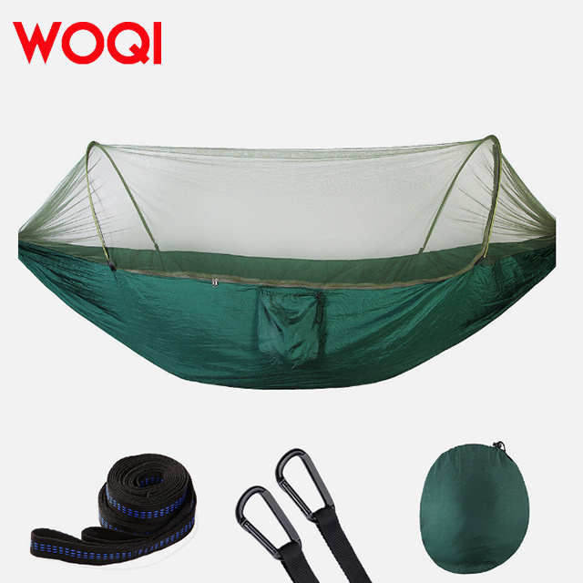 WOQI Outdoor Mosquito Net Hanging Bed Camping Mosquito Prevention Double Nylon Belt Mosquito Net Hanging Bed