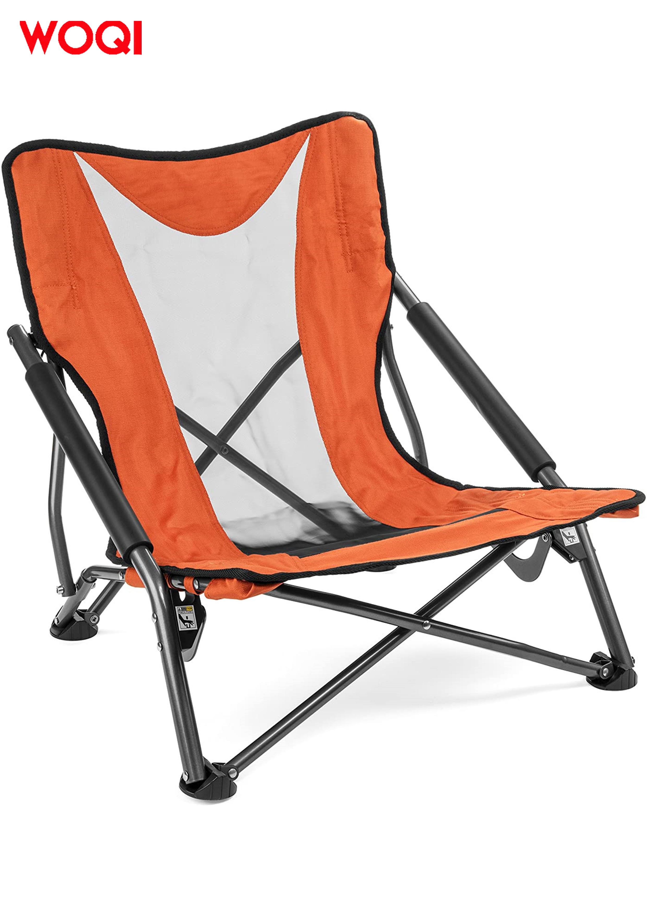 WOQI Low Profile Folding Chair for Camping Beach Sporting Event with Carry Bag