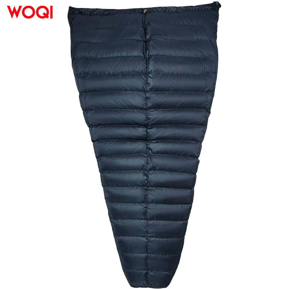 WOQI (Deep Sea Blue) Warm, Waterproof, Insulated Down Mom Camping Sleeping Bag