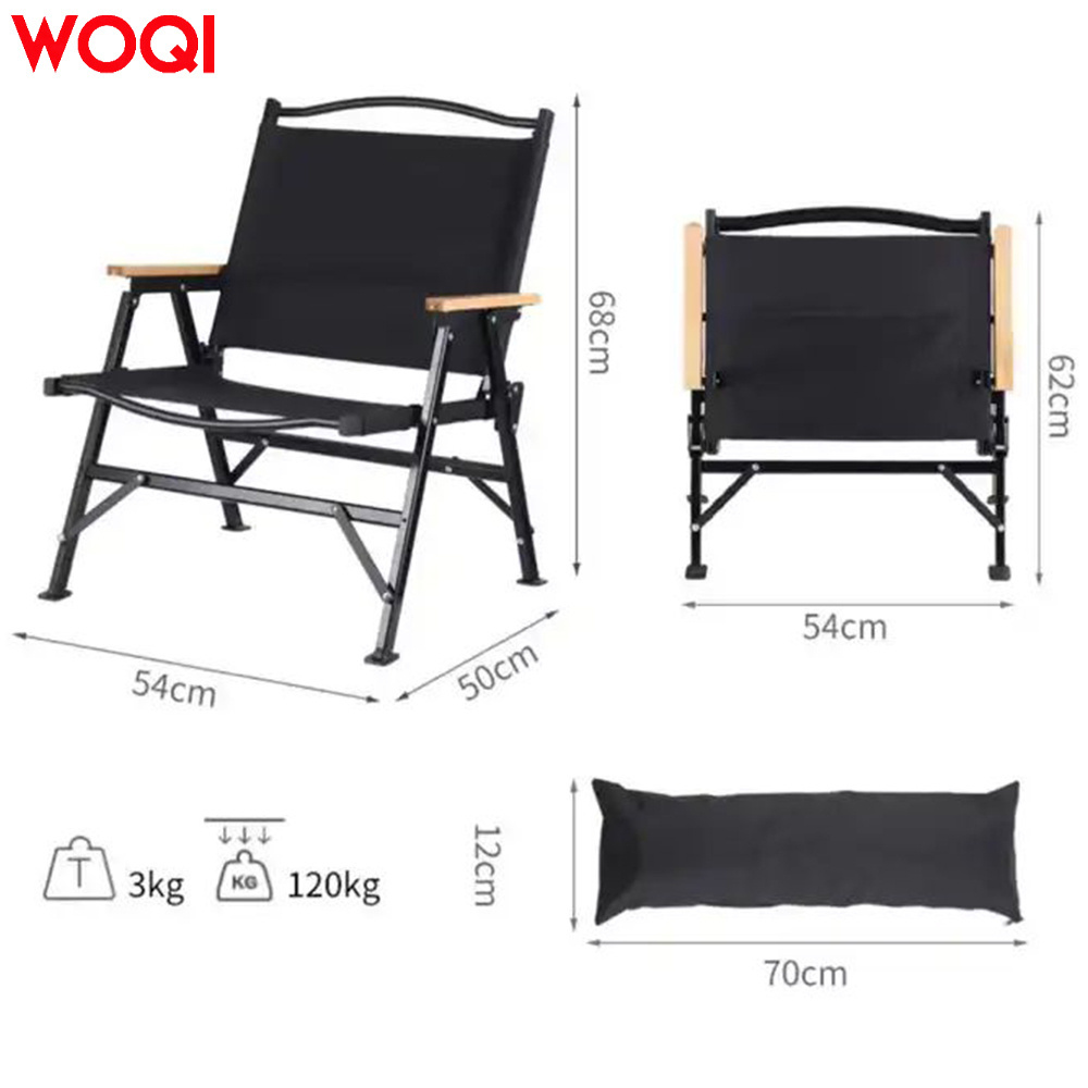 WOQI High Quality Outdoor Detachable Lightweight Aluminum Folding Portable Camping Chair Kemite Chair