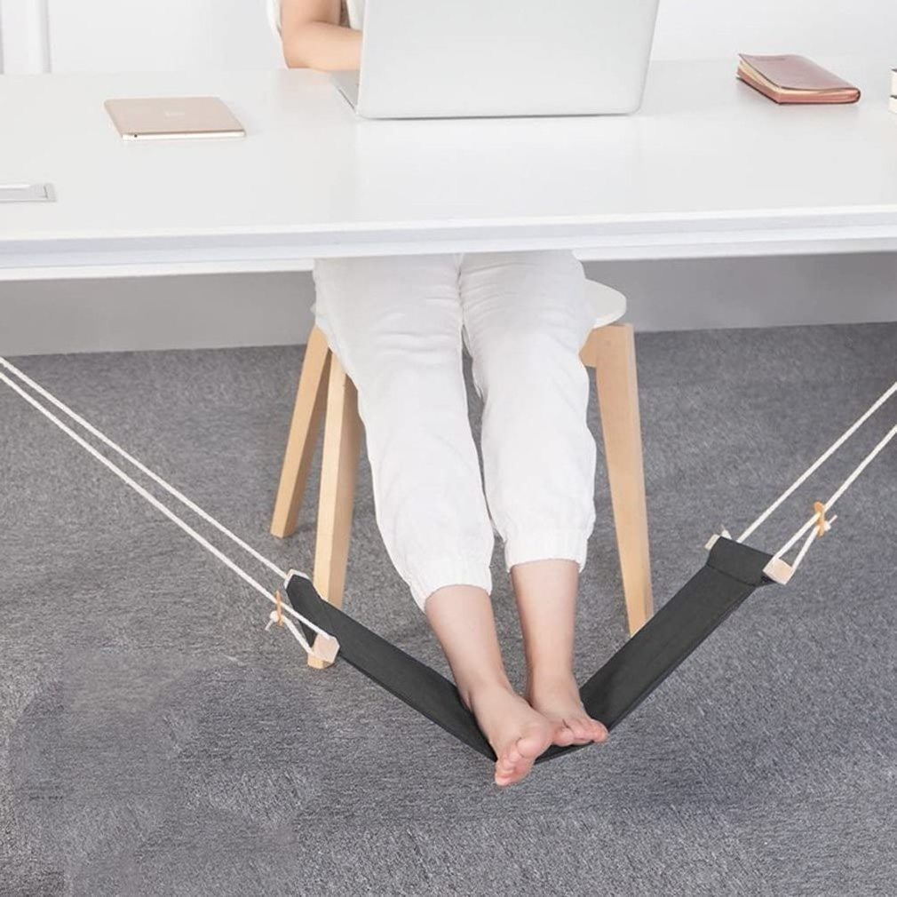 Woq  LOW  MOQ  Fast  delivery  Mini  Adjustable Office Foot Rest Under Desk Hammock | Portable Desk Feet Hammock