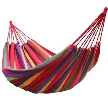 Woqi   outdoor cloth  hand crafted  stain   baby spring cradle 100% cotton   fruit  string  hammock for 2 people