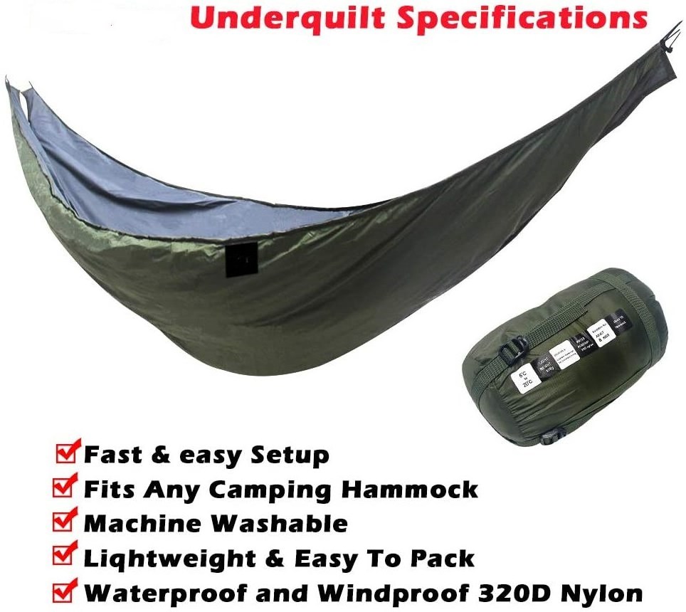 Woqi  High quality sleeping bag under quilt  outdoor camping hammock sleeping bag