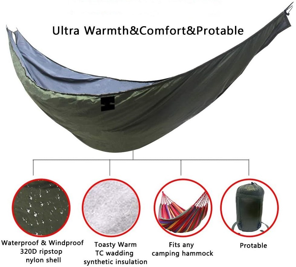 Woqi  High quality sleeping bag under quilt  outdoor camping hammock sleeping bag