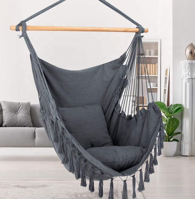 Woqi  outdoor sewing chair Hanging Chair Swing Hammock Chair with Cushion