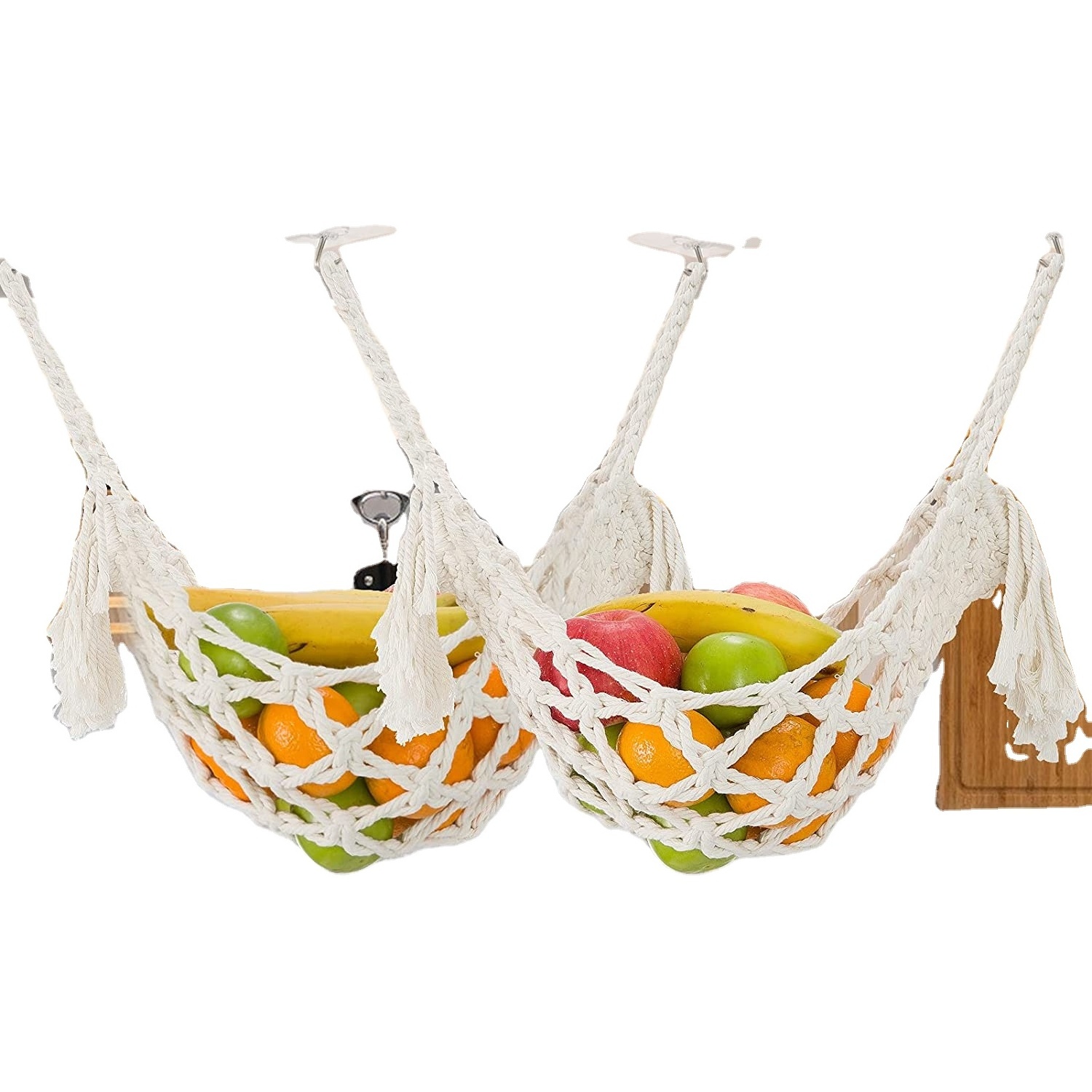 Woqi Nice DIY Fruit Hammock  Under Cabinet  Kitchen Living Room Fresh Fruit Storage  Veggie Hammock