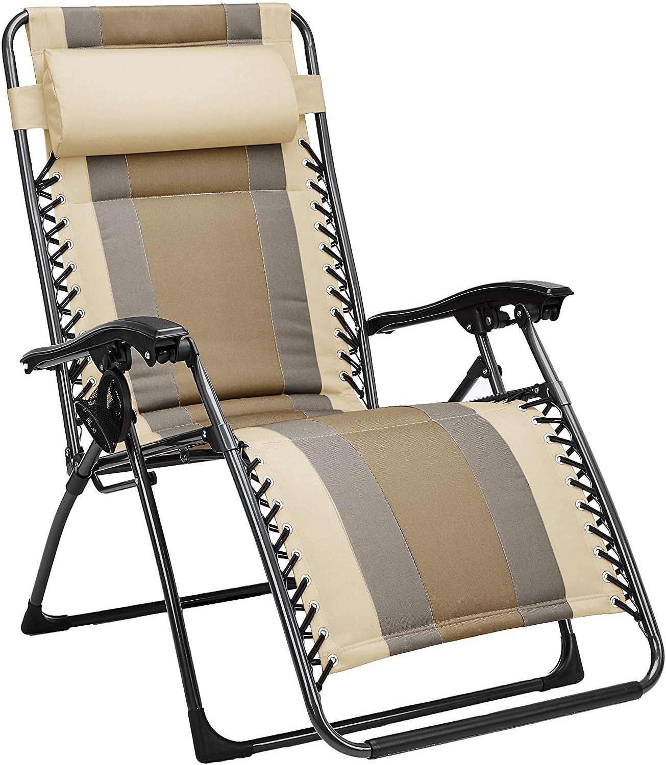 Woqi Fast Delivery Deck Chair Sun Lounger Folding Comfortable Deck Chair with Pillow